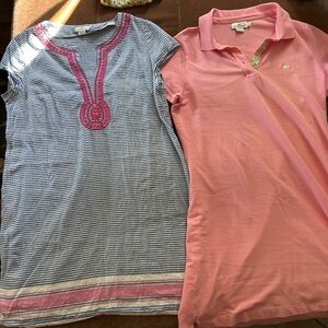 Vineyard vines pink and Blue dresses bundle